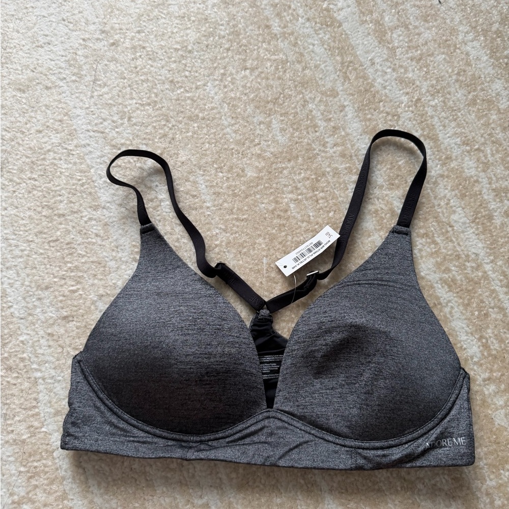 Adore Me Charcoal Bra